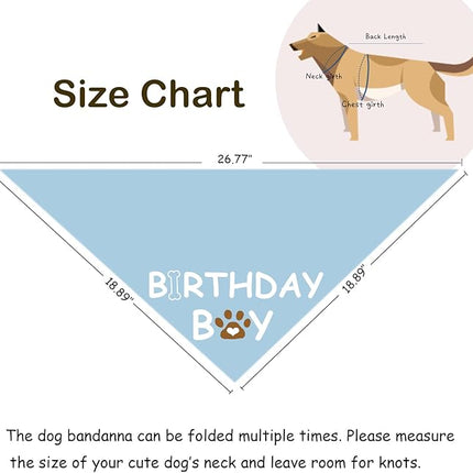 PetsLove Birthday Bandana for Boys & Girls - Dog Supplies for Small, Medium & Large Pets