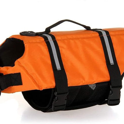 HAOCOO Dog Life Jacket Vest Saver Safety Swimsuit Preserver with Reflective Stripes/Adjustable Belt Dogs?Orange,S