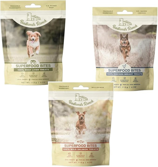 4 oz. Beef Liver, Wild Salmon, Chicken Breast, Superfood Bite Bundle