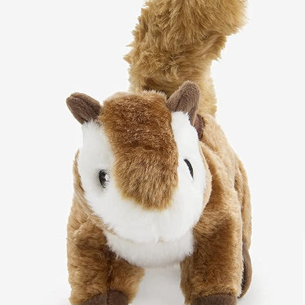 goDog Wildlife Chipmunk Squeaky Plush Dog Toy, Chew Guard Technology - Brown, Large