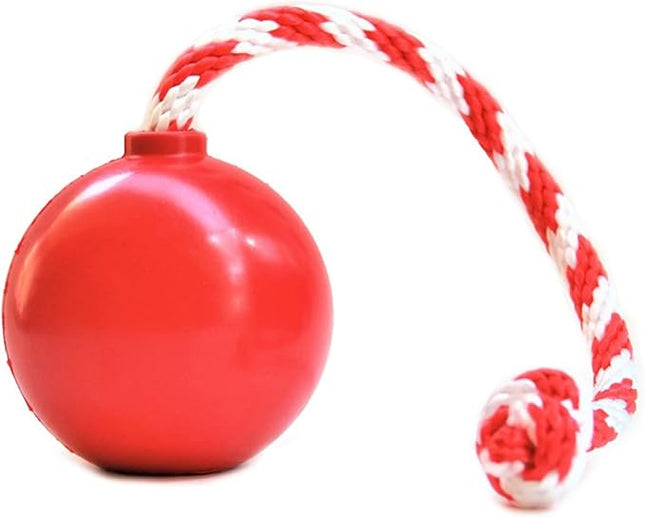 SodaPup USA-K9 Cherry Bomb – Durable Dog Tug Toy, Treat Dispenser, Chew Toy Made in USA from Non-Toxic, Pet Safe, Food Safe Natural Rubber Material for Bonding, Exercise, Training & More