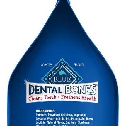 Blue Buffalo Dental Bones Regular Natural Dental Chew Dog Treats Bag Jumbo Pack, 36oz. Bag