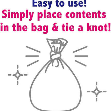 BOS Amazing Odor Sealing Disposable Bags for Diapers, Ostomy Bags, Pet Waste or any Sanitary Product Disposal -Durable and Unscented [Size:L, Color:White] (60 count, Pack of 1)