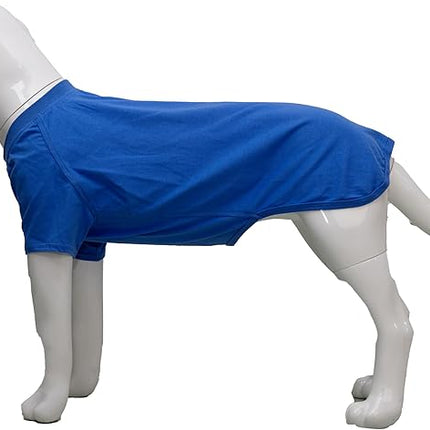 Lovelonglong Pet Clothing Dog Costumes Basic Blank T-Shirt Tee Shirts for Large Dogs Blue XXXXL