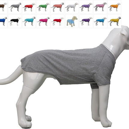 Lovelonglong Bulldog Clothes Dog Clothing Blank T-Shirt Tee Shirts for French Bulldog English Bulldog American Pit Bull Pugs 100% Cotton Skin Care Gray B-XL