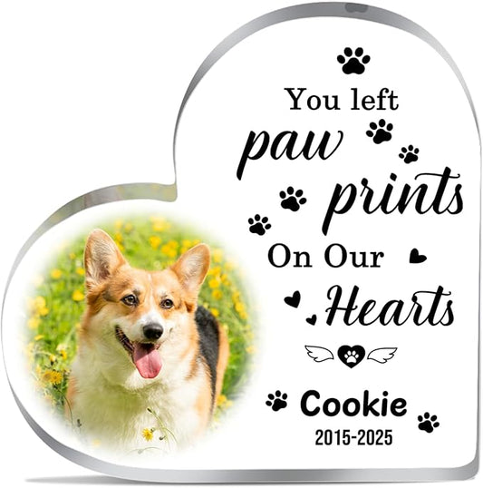 Dog Memorial Gifts for Loss of Dog, Custom Pet Memorial Plaque Gifts, Sympathy Gifts for Loss of Dog Cat, Pet Bereavement Remembrance Gifts Dogs Passing Away Gift, Custom Pets Memory Keepsake