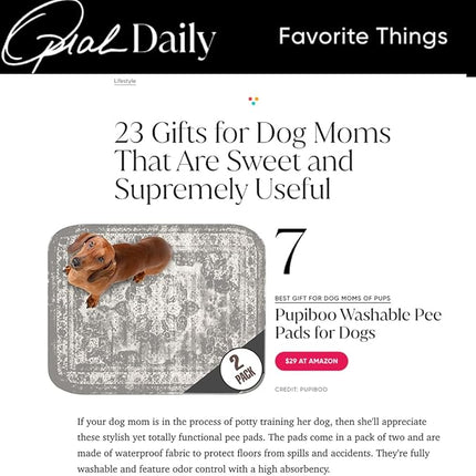 PUPIBOO Washable Pee Pads for Dogs and Cats - Super Absorbent Reusable Puppy Training Pads - 100% Waterproof, Leak-Proof & Non-Slip Whelping Pads for Pet Housebreaking