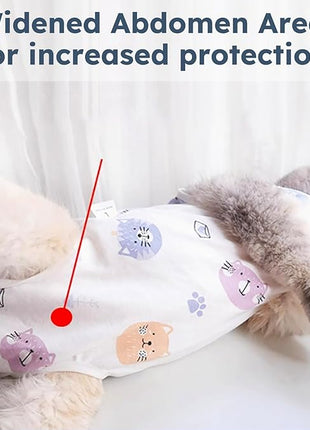Cat Recovery Suit for Spay Abdominal Wounds, Breathable Cat Onesie for Cats After Surgery Female, Kitten Surgical Recovery Suit Female Cone of Shame Alternative for Cats Anti Licking