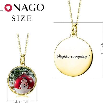 LONAGO Full Color Photo Picture Personalized Necklace Custom Etched Dog Tag Image Pendant with Message Name