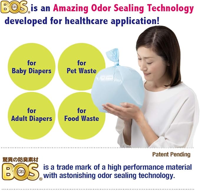 BOS Amazing Odor Sealing Dog Poop Bags - Durable, Unscented [Size: L, Color: Light Blue] (60 Count, Pack of 2) (120 Bags)