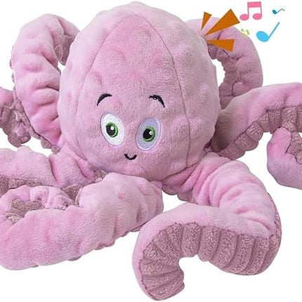 Dog Squeaky Toys Octopus - Tough Plush Large Medium & Small Dog Toys - Stuffed Animals Puppy Toys (Octopus Pink)