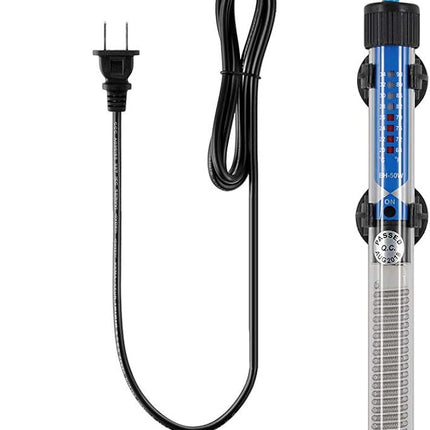 Mylivell Aquarium Heater Adjustable Submersible Fish Tank Heater Small Aquarium Heater Mini Fish Betta Turtle Tank Heater Thermostat 50W for 10-25 Gallon Suitable for Saltwater and Freshwater