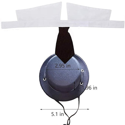 HUYADAPI Pet Bow Tie Adjustable Formal Collar Neck Tie and Costume Company Top Hat for Cats Dogs Puppy Pets, 2 Pieces