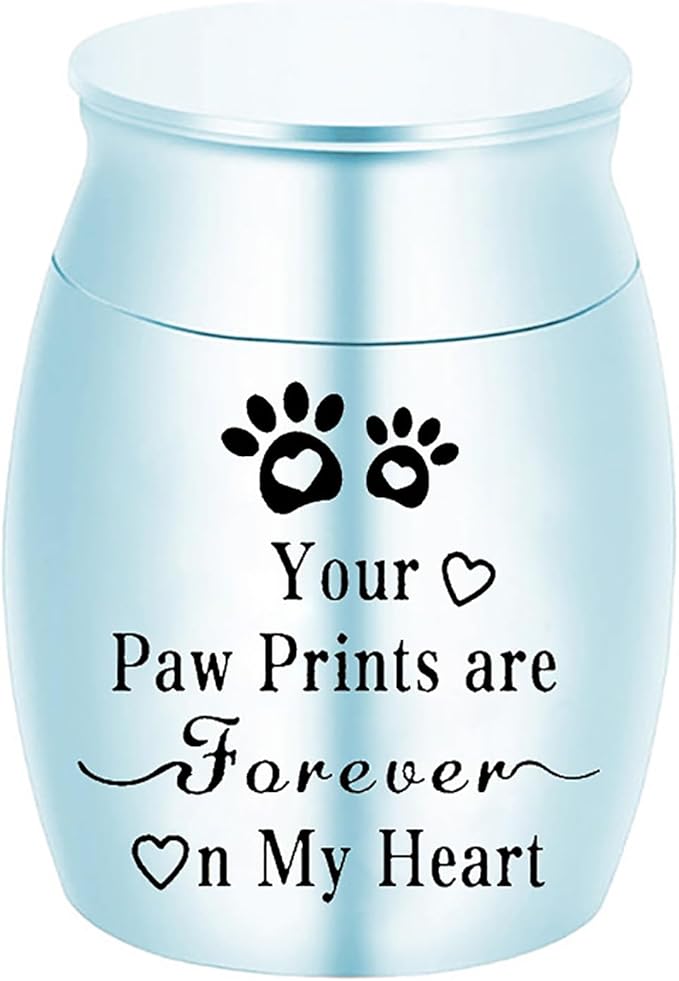 Small Pet Urns for Dogs Ashes Mini Urn Dog Ashes Cremation Keepsake Pet Memorial Urns Gift，Blue B