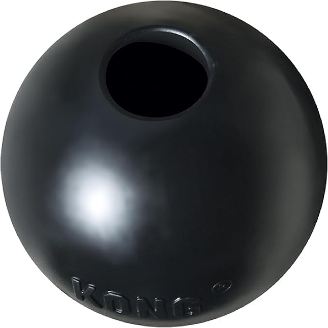 KONG Extreme Ball with Hole - Fetch Toy - Durable Dog Toy for Training, Interactive Playtime & More - Natural Extreme Rubber Ball - Black - for Large/Medium Dogs
