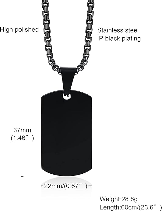 VNOX Personalized Customizable Photo Text Cremation Urn Necklace for Ashes Holder Dog Tag Pendant Family Pet Memorial Keepsake Jewelry for Men Women