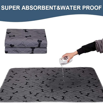 Washable Dog Pee Pads with Free Grooming Gloves,Non Slip Dog Mats with Great Urine Absorption,Reusable Puppy Pee Pads for Whelping,Potty,Training,Playpen