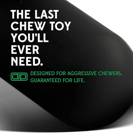 Goughnuts — Dog Toys for Aggressive Chewers | Virtually Indestructible Dog Toy Stick for Small Breeds | Heavy Duty Dog Toy | Black