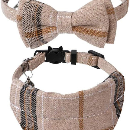 Faleela Breakaway Cat Collar with Bells - 2 Pack Cat Collar with Bells, Cat Collars with Bandana, Accessories for Pet Collars, Adjustable for Cats and Small Dogs