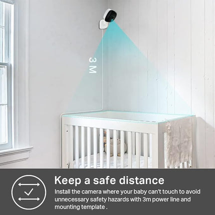 Kasa Smart 2K QHD Indoor Security Camera, Person/Baby Crying/Motion Detection, 2-Way Audio, 30Ft. Night Vision, Cloud/SD Card Storage(Up to 256 GB), Compatible with Alexa & Google Home (KC400)