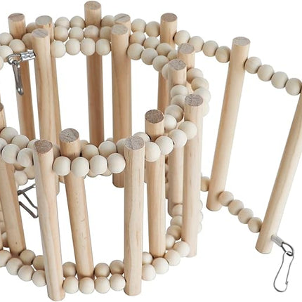 Bird Ladder Bridge, Wooden Pet Hamster Climbing & Swing Toys, Cage Accessories for Birds Rats Parrots Hamster Squirrel Sugar Gliders Parakeets Cockatiels - 20 Steps - 44.5 x 5.9 Inch