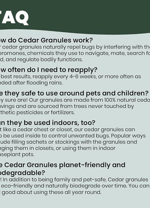 Cedarcide Lawn, Home & Garden Cedar Granules | Repels Fleas, Ticks, Ants & Mosquitoes | Smells Great, Easy to Use | Family & Pet Safe | 1 Bag (8 Lbs)