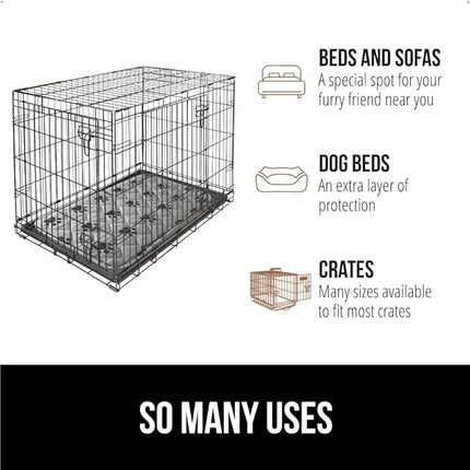 GORILLA GRIP Washable Puppy Pads, 40x26, Slip Resistant Dog Crate Mat, Waterproof Cloth Pee Pad for Training Puppies in Playpen, Reusable Pet Incontinence Blanket, Protects Sofa, Furniture, Floors