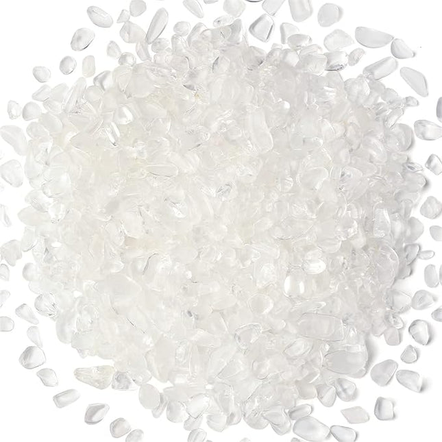 Clear Quartz Healing Crystal Chips Bulk Gemstones Sets Tumbled Crushed Stones Crushed Crystals Natural Rocks for Fountain Rocks Decoration Reiki Energy Balancing Meditation Aquarium Gravel 0.44lb