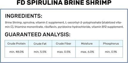 Hikari Bio-Pure Freeze Dried Spirulina Brine Shrimp Cubes for Pets, 0.42-Ounce