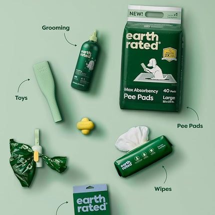 Earth Rated Odor-Blocking Poop Bags for Dogs with 3X Protect, Guaranteed to Block Smells & Leak-Proof Performance, Conceals Smell & Mess, Unscented, 240 Count