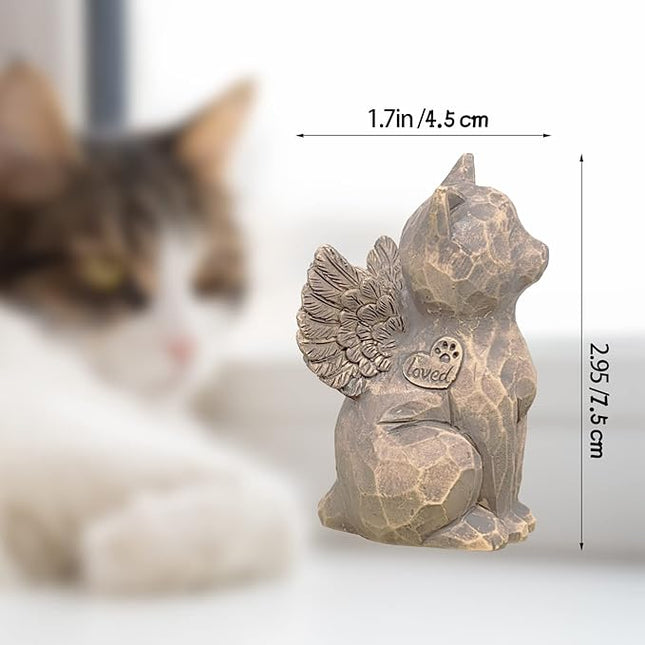 Cat Angel Memorial Figurine, Cat Memorial Gifts, Losing a Cat Sympathy Gift, Cat Gifts for Cat Lovers, Passed Away Cat Gift, Sculpted Hand-Painted Figure