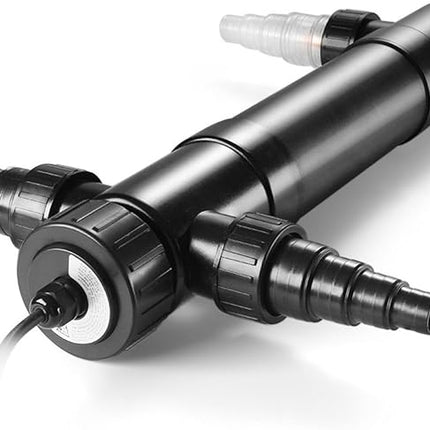 Flexzion Pond UV Lights for Outdoor Ponds - 36W Large Light, 9246 Gal Capacity, 4500L/H UV Pond Clarifier for Outdoor Ponds, Clears Water in Days (CUV-136)