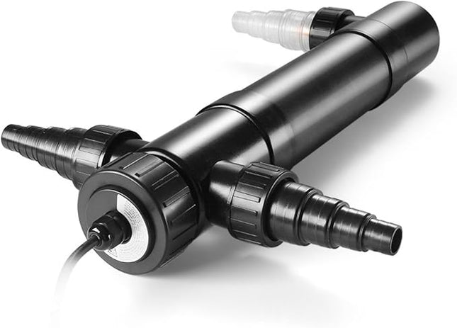 Flexzion Pond UV Lights for Outdoor Ponds - 36W Large Light, 9246 Gal Capacity, 4500L/H UV Pond Clarifier for Outdoor Ponds, Clears Water in Days (CUV-136)