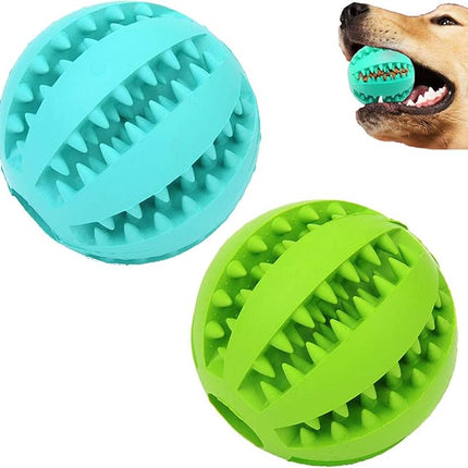 Sunglow 2 Pack Dog Toy Ball - Nontoxic Bite Resistant Teething Toys for Small/Medium/Large Dog and Puppy Cat, Dog Pet Food Treat Feeder Chew Tooth Cleaning Exercise Game IQ Training