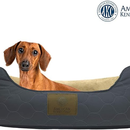 American Kennel Club Orthopedic Circle Stitch Cuddler Pet Bed, Gray 25x21x8"