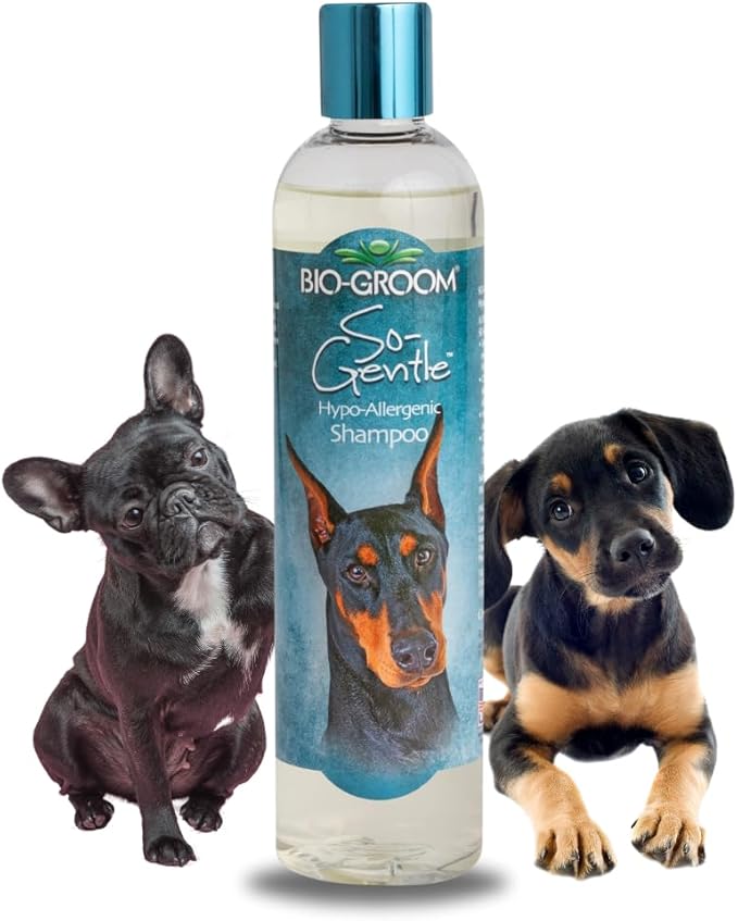 Bio-Groom So-Gentle Hypoallergenic Dog Shampoo - Tearless, Cat & Dog Bathing Supplies, Puppy Shampoo for Gentle Skin, Cruelty-Free, Made in USA, Tear-Free Dog Products - 12 fl oz 1-Pack