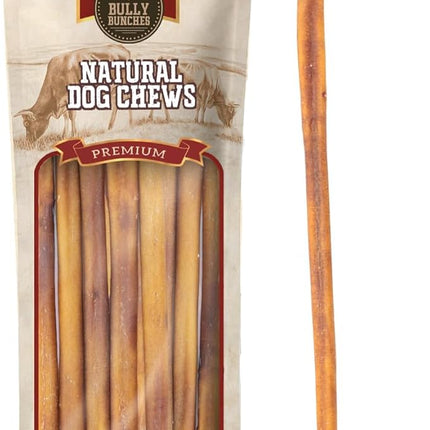 Bully Bunches Premium 12 Inch Standard Odor-Free Bully Sticks for Small & Medium Dogs - Long Lasting Chew Bones - All Natural & Single Ingredient, 100% Beef Dog Treat, Rawhide Free (20 Pk)