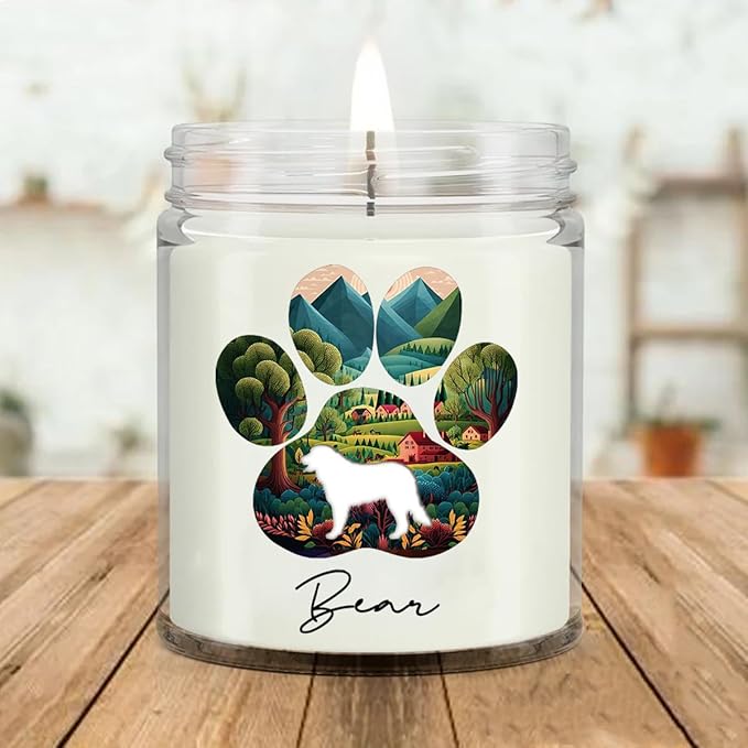 Dog Memorial Gifts Scented Candle - Dog Memorial Gifts for Loss of Dog, Pet Loss Gifts and Loss of Dog Sympathy Bereavement Gifts - Pet Memorial Candle for Pet Owners