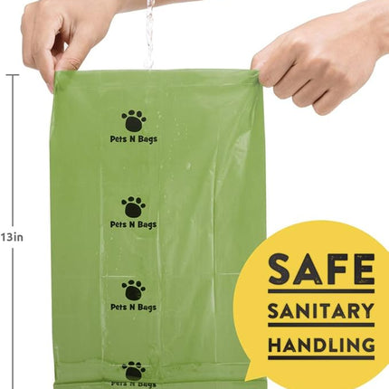 Dog Waste Poop Bags, Dog Bags for Poop, Refill Rolls (60 Rolls / 900 Count, Unscented), Includes Dispenser