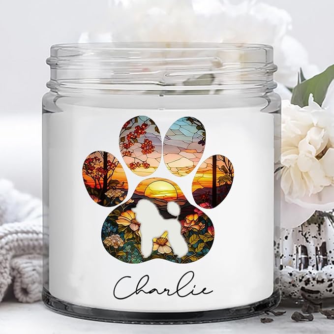 Dog Memorial Gifts Scented Candle - Dog Memorial Gifts for Loss of Dog, Pet Loss Gifts and Loss of Dog Sympathy Bereavement Gifts - Pet Memorial Candle for Pet Owners