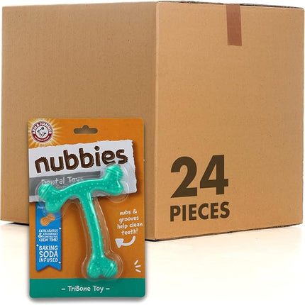 Arm & Hammer Ora-Play T-Bone Dental Chew Toy for Dogs Best Dog Chew Toy for Moderate Chewers Reduces Plaque & Tartar Buildup Without Brushing, Peanut Butter Flavor (Pack of 24)