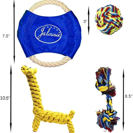 Jalousie 14 Pack Puppy Chew Dog Rope Toy Assortment for Small Medium Large Breeds