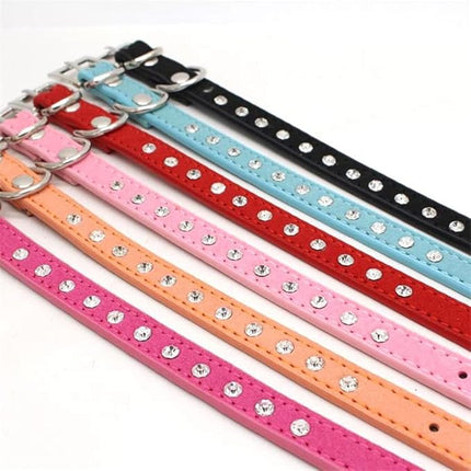 Blue Rhinestone Dog Collars for Small Dogs, Pretty Bling Puppy Collar Crystal Jewel Glitter Diamond Cat Collar for XXS Xs Small Medium Pet Female Dogs Girl, S