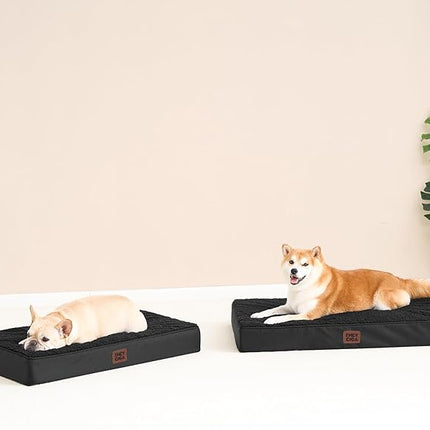 EHEYCIGA Orthopedic XL Dog Beds for Extra Large Dogs with Removable Washable Cover, Black, 44x32
