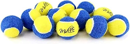 Midlee X-Small Dog Tennis Balls 1.5" Pack of 12 (Blue/Yellow, 1.5 inch)