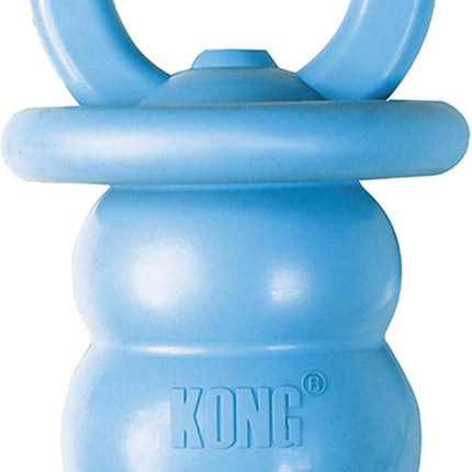 KONG Puppy Binkie - Pacifier Dog Toy for Puppies - Stuffable Treat Chew Toy for Treats - Durable Natural Rubber for Teething Puppy - for Medium Puppies - Blue