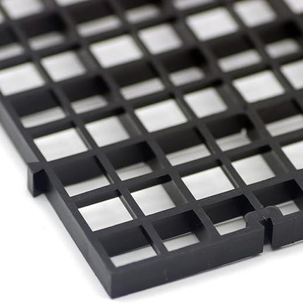 Aquarium Fish Tank Bottom Isolation 4 Pcs, Plastic Egg Crate Grid Divider Tray Egg (S 4pcs Black)
