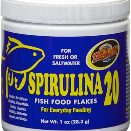 Zoo Med Laboratories AZMAFS1 Aquatrol Spirulina 20 Flake, 1-Ounce