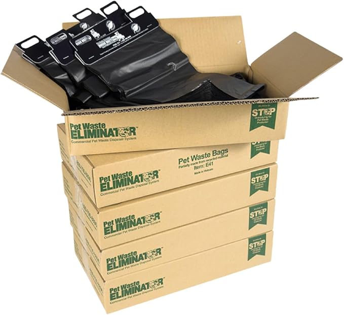 4000 Dog Poop Header Bags - Extra Strong, Leak-Proof, Easy Pull - Partially Made with Recycled Materials - Bulk Packs for Parks, HOAs, Apartments