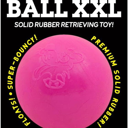 Ruff Dawg Ball XXL – Durable Rubber Dog Toy – Made in USA – Bouncy Ball in Bright Neon Colors – Great for Fetch, Teething & Outdoor Play, Floats in Water